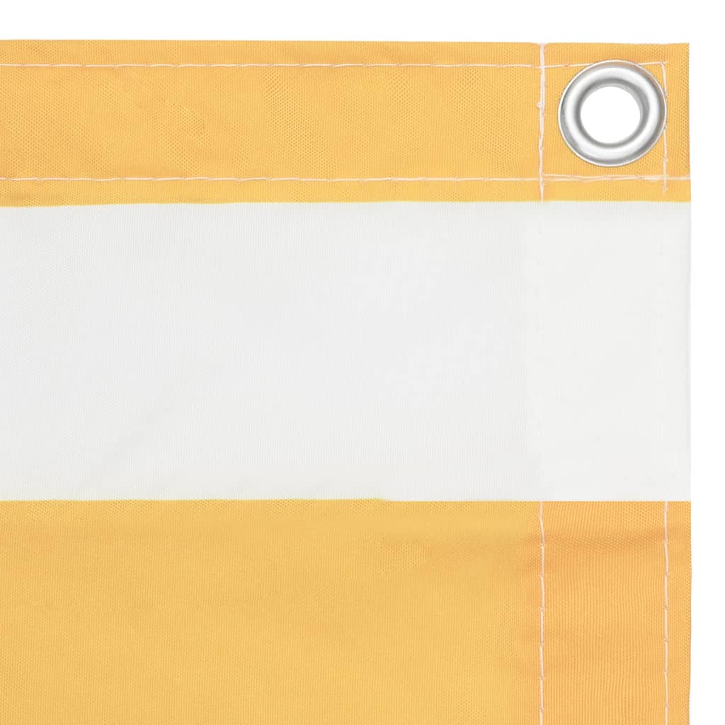 vidaXL Balkónová markíza, biela a žltá 120x300 cm, oxfordská látka