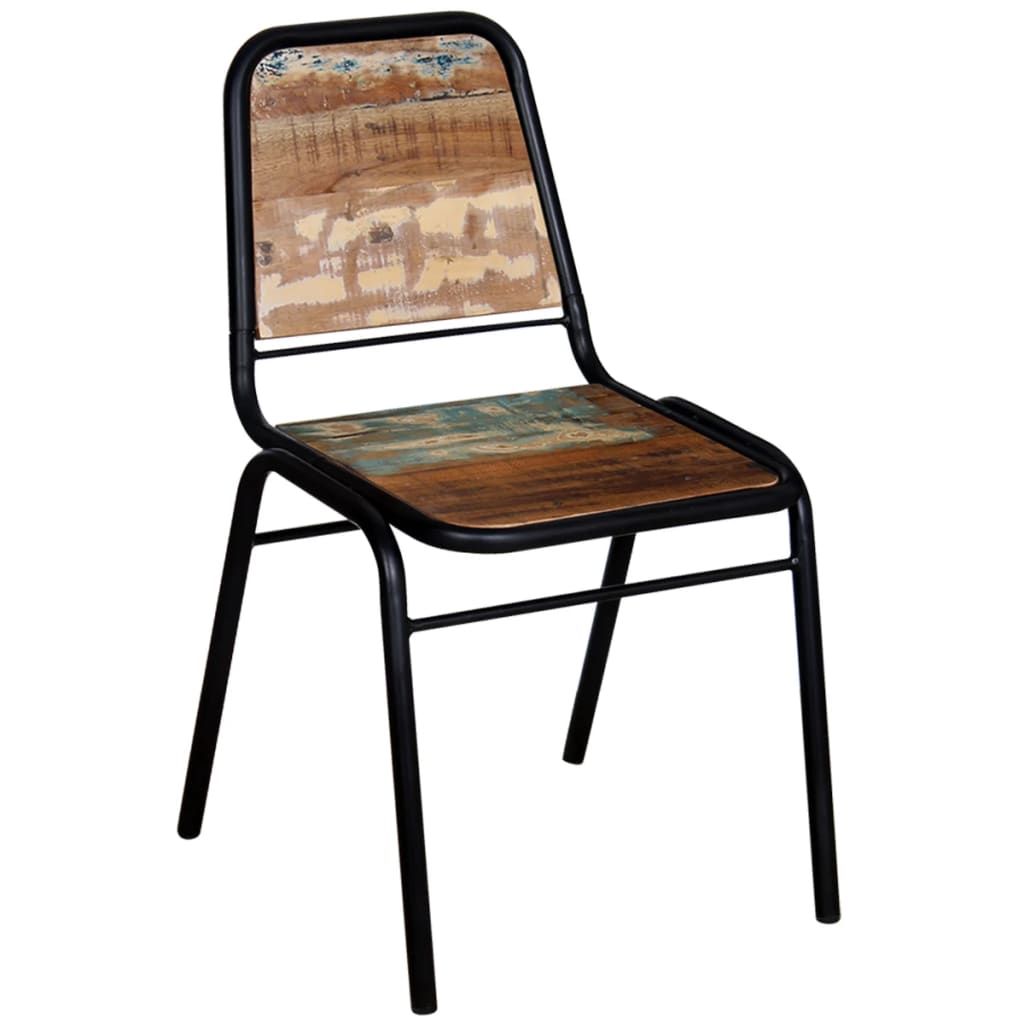 vidaXL Jedálenské stoličky 4 ks, recyklovaný masív