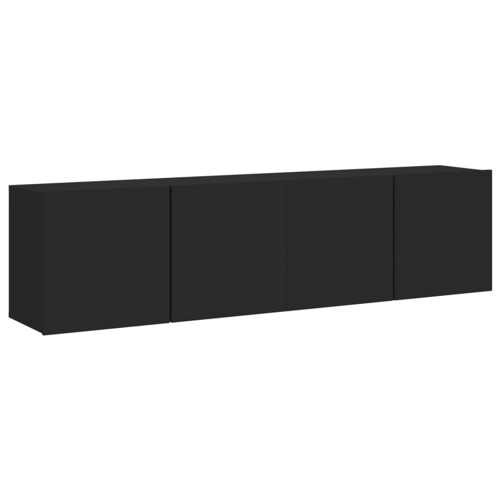 vidaXL TV skrinky nástenné 2 ks čierne 80x30x41 cm
