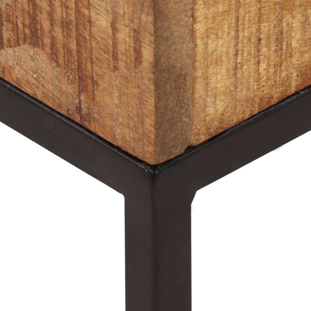 vidaXL Príručný stolík 30x30x33 cm surový mangovníkový masív