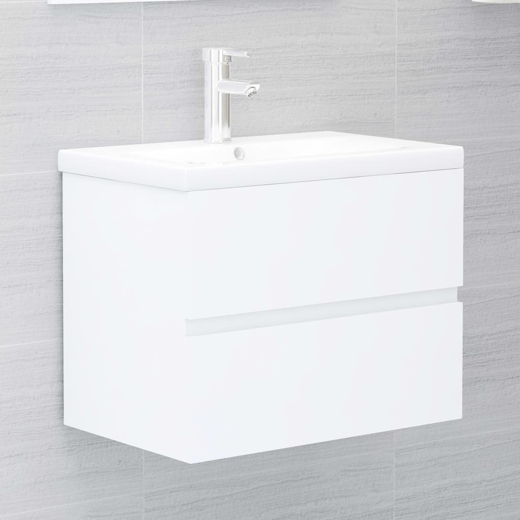 vidaXL 2-dielna súprava kúpeľňového nábytku biela drevotrieska