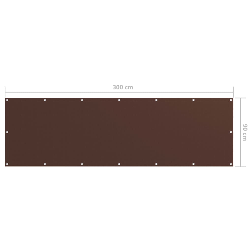 vidaXL Balkónová markíza, hnedá 90x300 cm, oxfordská látka
