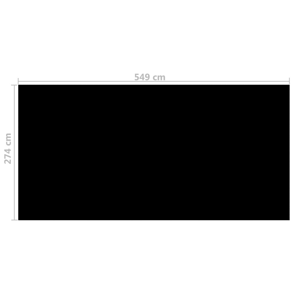 vidaXL Bazénová plachta, čierna 549x274 cm, PE