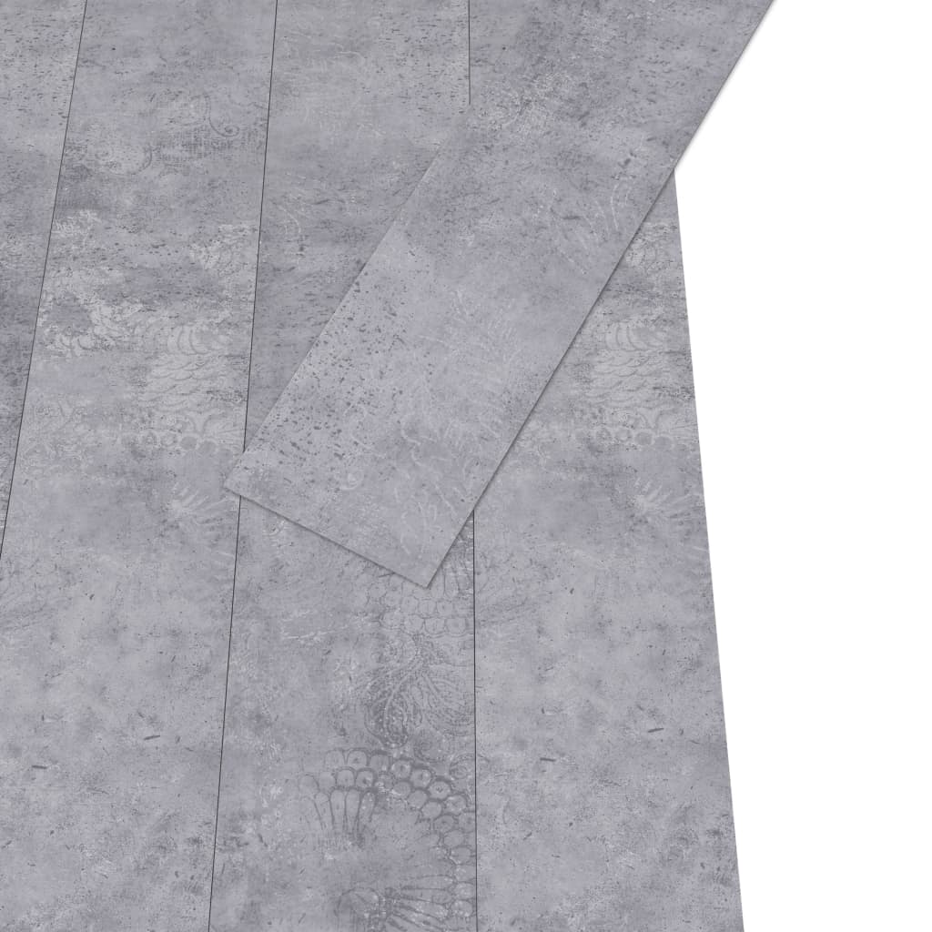 vidaXL Podlahové dosky z PVC 4,46 m² 3 mm, samolepiace, cementovo sivé