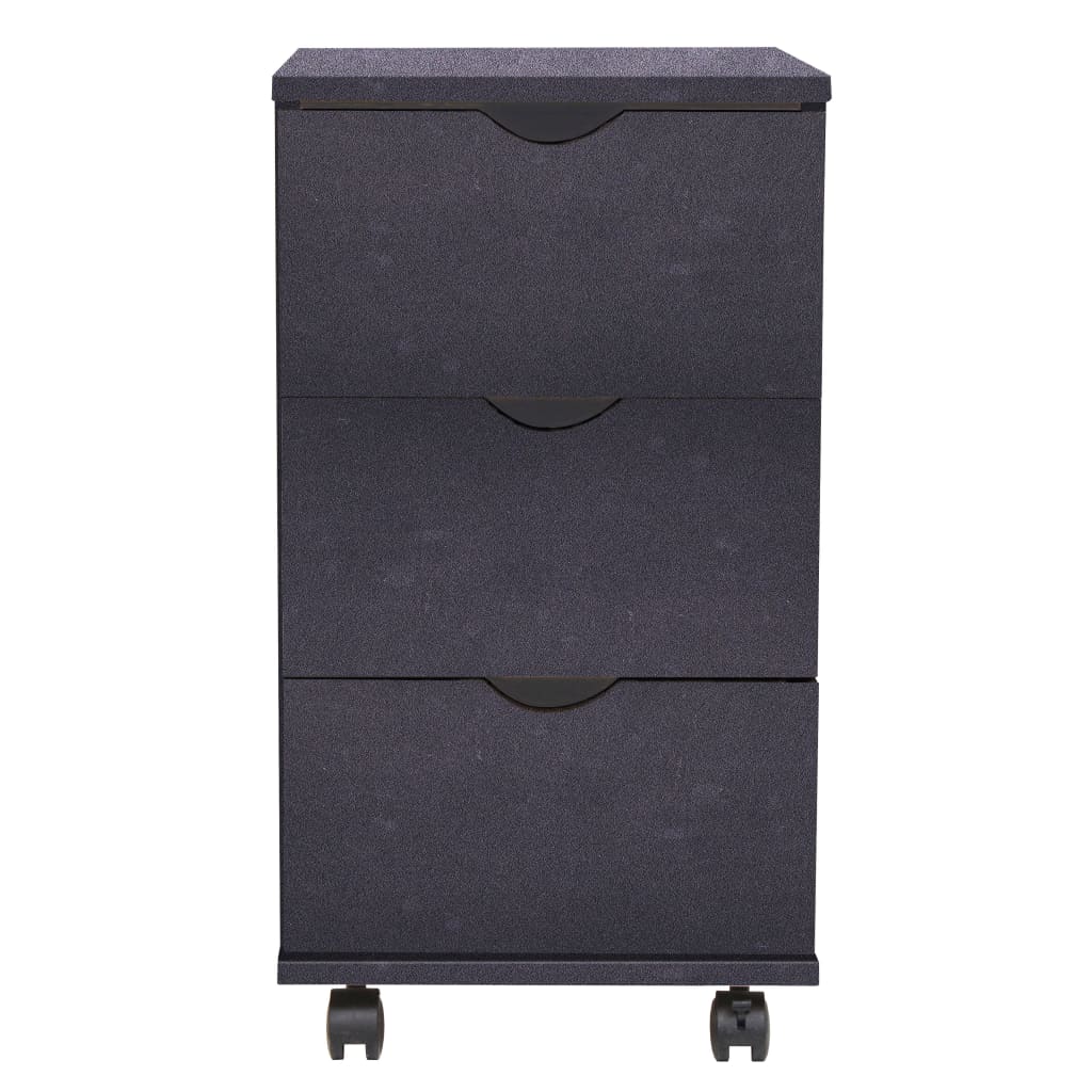 vidaXL Skrinka so zásuvkami 33x45x60 cm, čierna