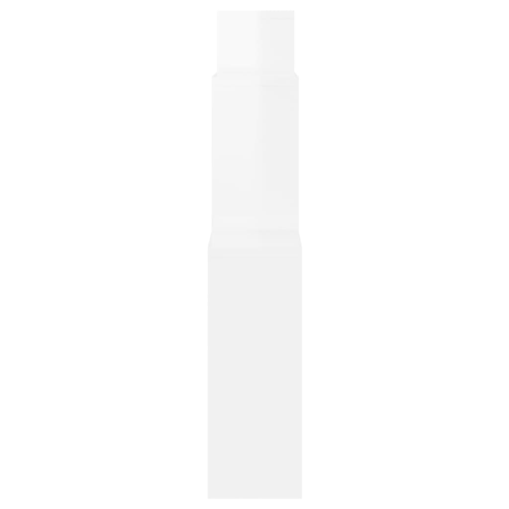 vidaXL Nástenná polica, kocka, lesklá biela 80x15x78,5 cm