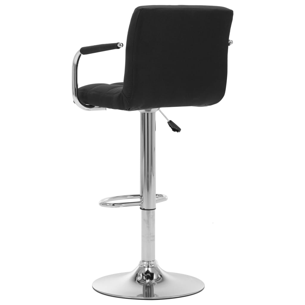 vidaXL Barové stoličky 2 ks, čierne, látka