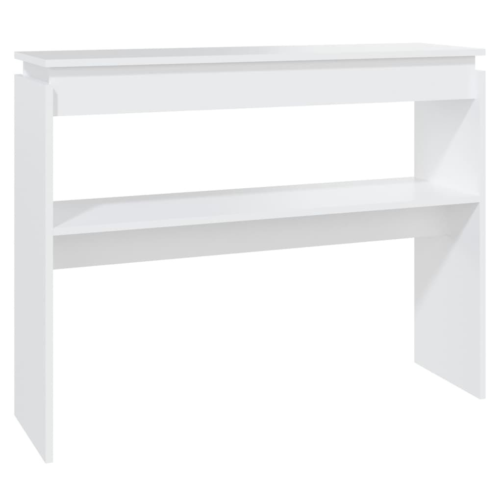 vidaXL Konzolový stolík biely 102x30x80 cm drevotrieska