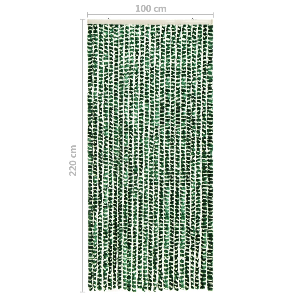 vidaXL Záves proti hmyzu, zelený a biely 100x220 cm, ženilka