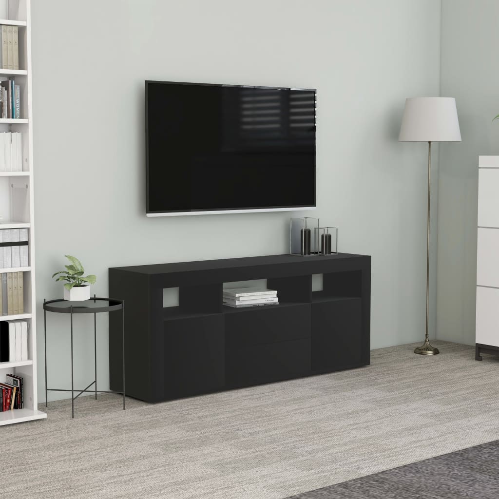 vidaXL TV skrinka, čierna 120x30x50 cm, kompozitné drevo