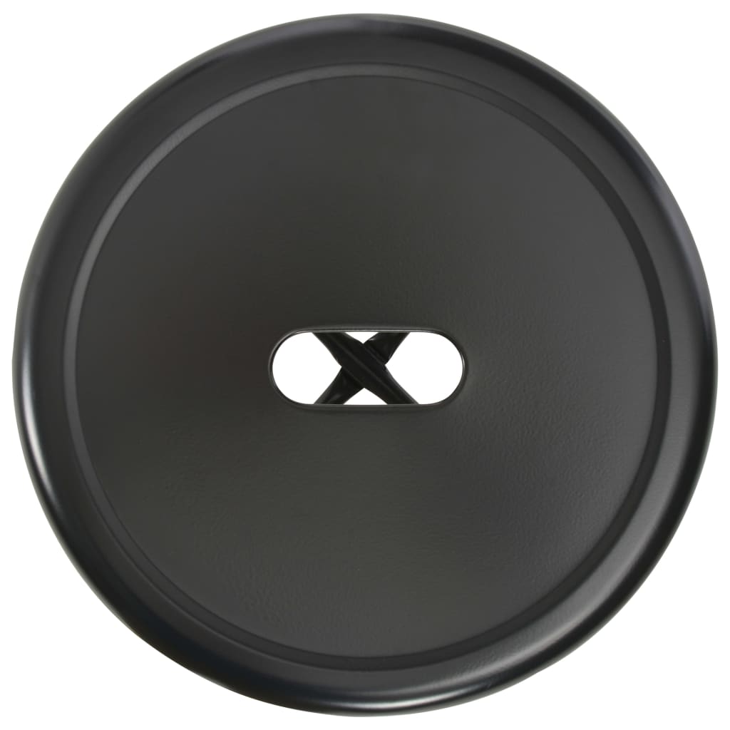 vidaXL 3-dielna barová súprava čierna oceľová