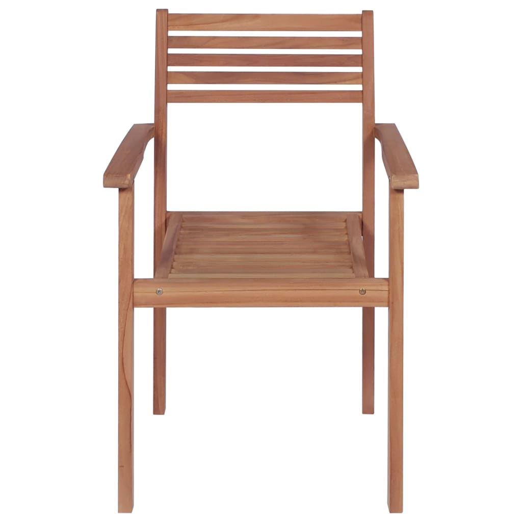 vidaXL Záhradné stoličky 2 ks červené podložky teakový masív