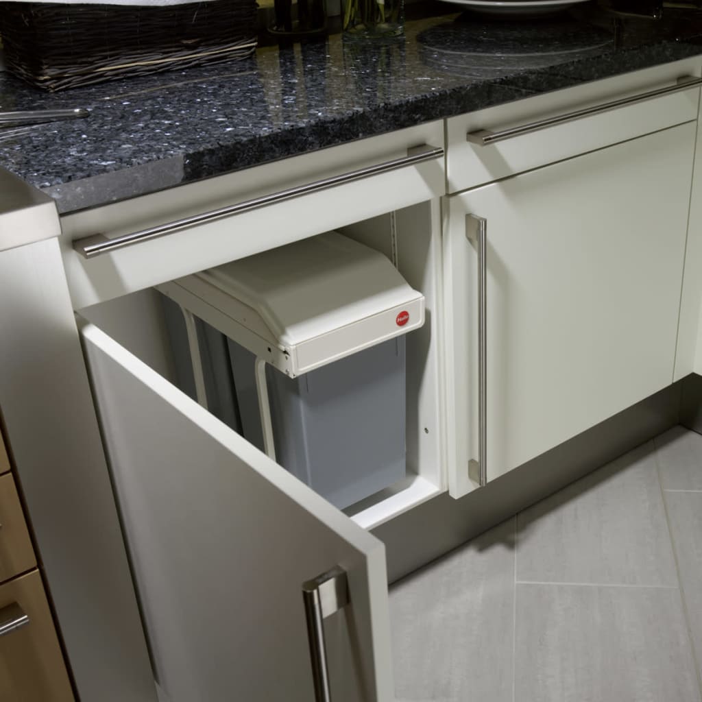 Hailo Odpadkový kôš Multi-Box Duo do kuchynskej skrinky L 2x14 l krémový 3659-001