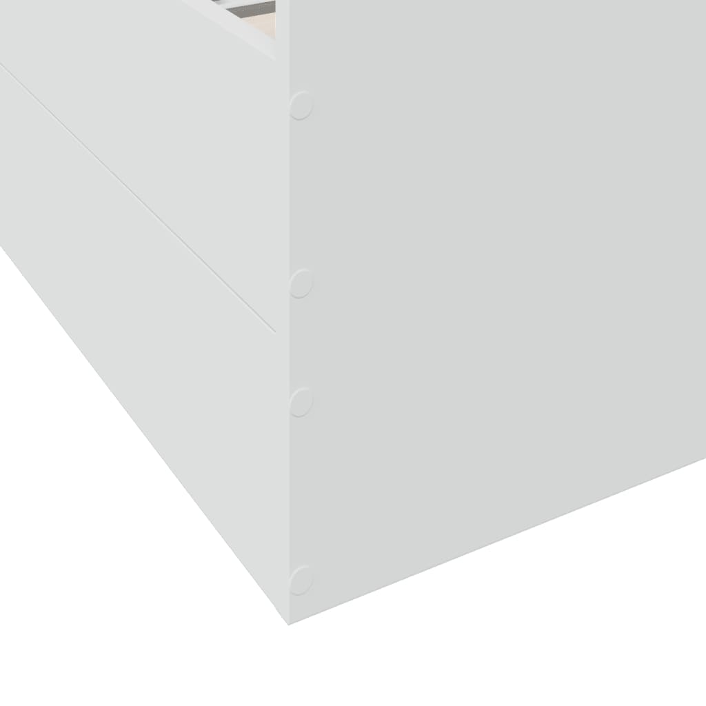 vidaXL Posteľný rám so zásuvkami biely 120x190 cm kompozitné drevo