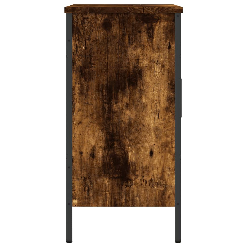 vidaXL Skrinka na umývadlo dymový dub 60x30x60 cm kompozitné drevo
