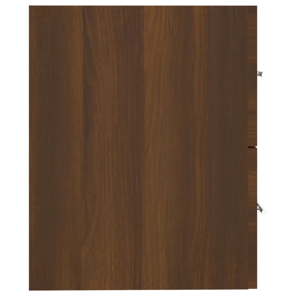 vidaXL Umývadlová skrinka hnedý dub 60x38,5x48 cm spracované drevo