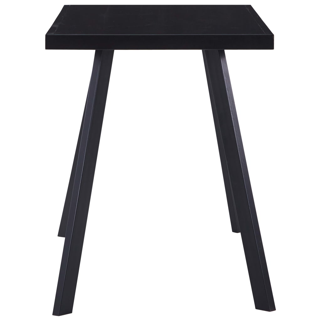 vidaXL Jedálenský stôl, čierny 120x60x75 cm, tvrdené sklo