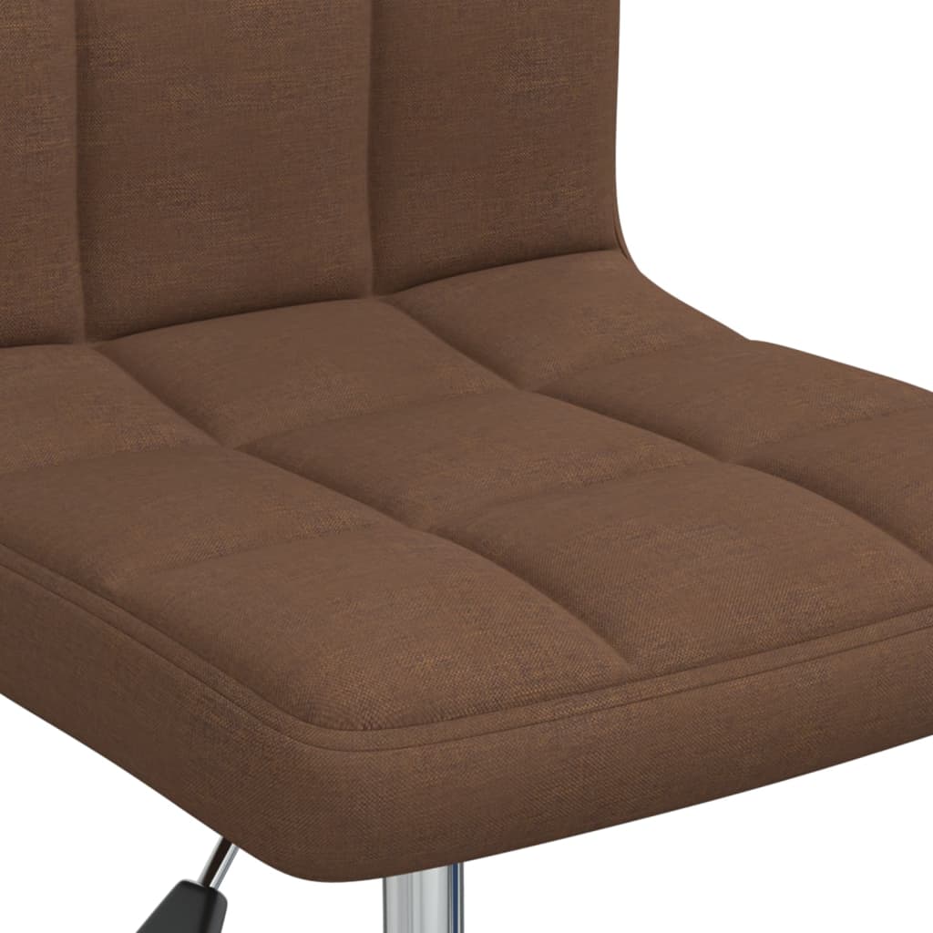vidaXL Otočné jedálenské stoličky 2 ks hnedé látkové