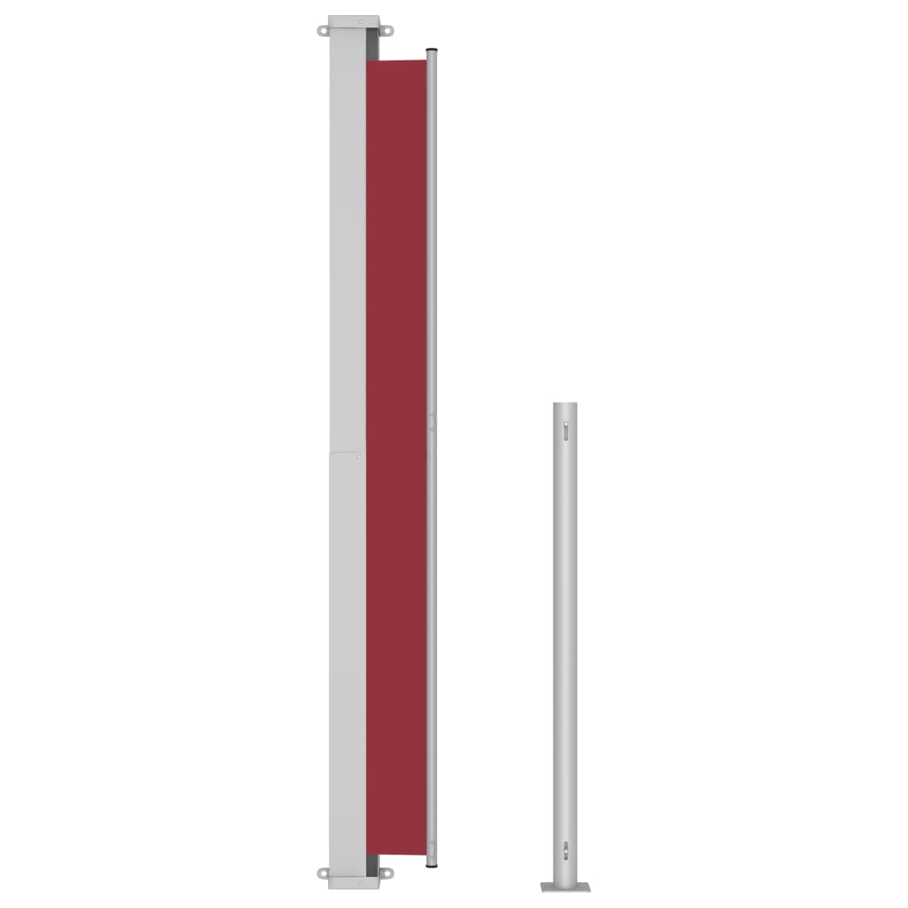 vidaXL Zaťahovacia bočná markíza na terasu 220x300 cm červená