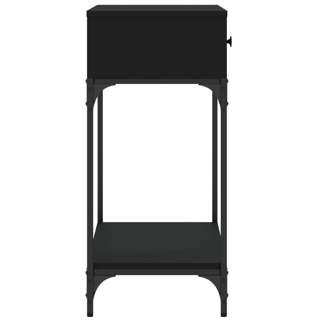 vidaXL Konzolový stolík čierny 75x34,5x75 cm kompozitné drevo