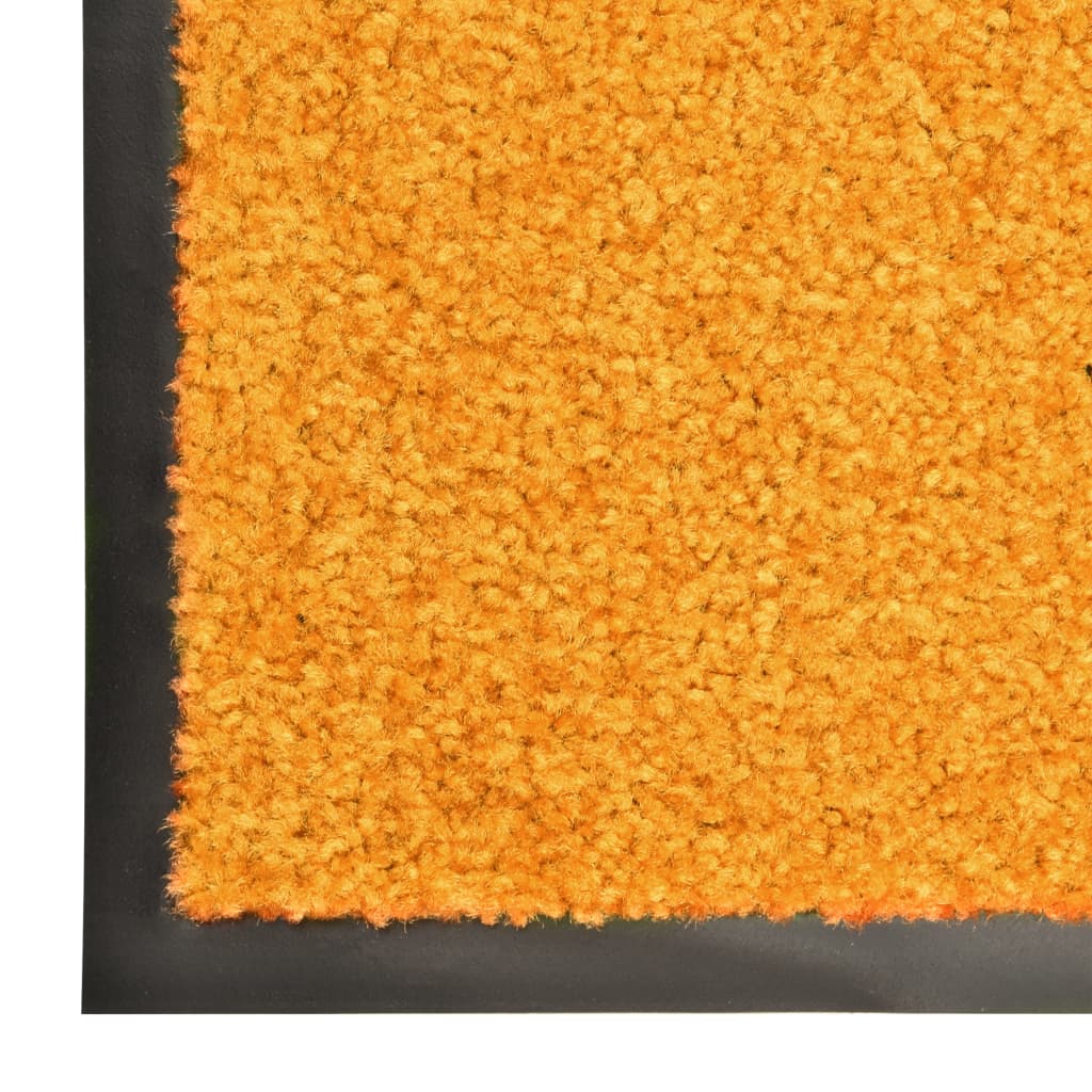 vidaXL Rohožka, prateľná, oranžová 90x120 cm