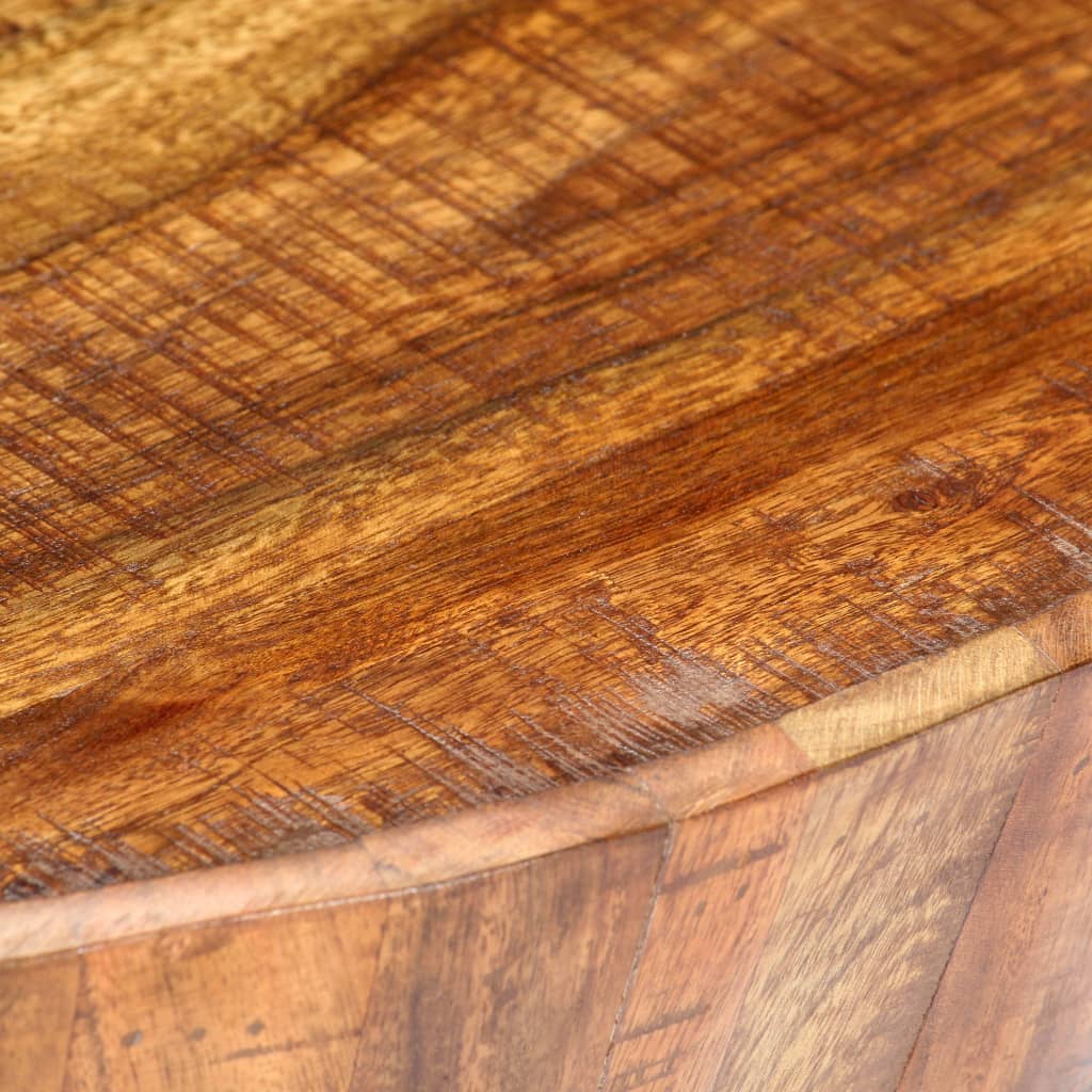 vidaXL Konferenčný stolík 65x65x33 cm masívne surové mangovníkové drevo