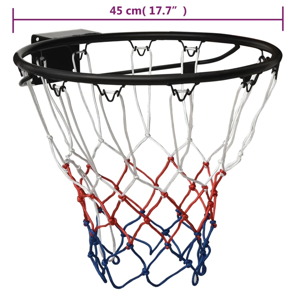 vidaXL Basketbalový kôš čierny 45 cm oceľ