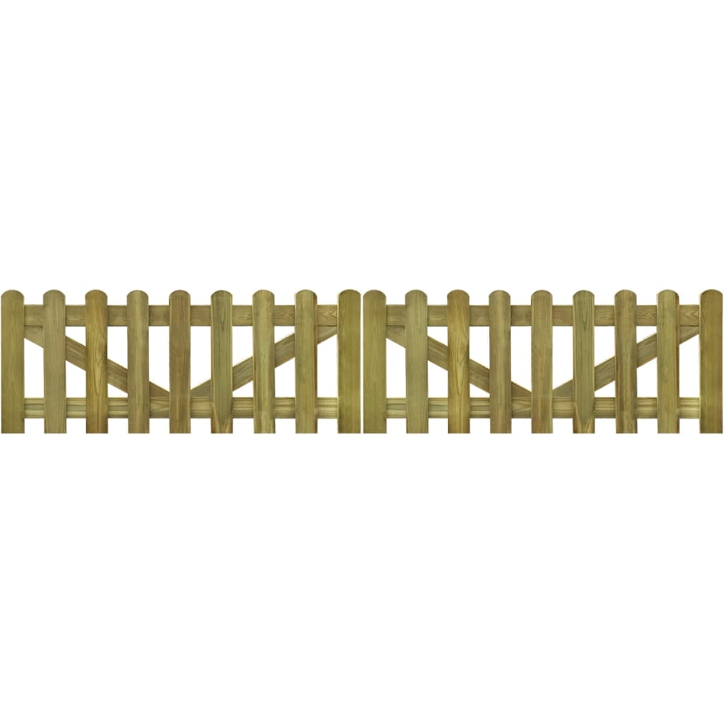 vidaXL Latková plotová brána 2 ks, impregnované drevo 300x60 cm