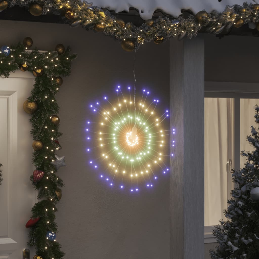 vidaXL Vianočné svietiace hviezdy 140 LED 8 ks viacfarebné 17 cm