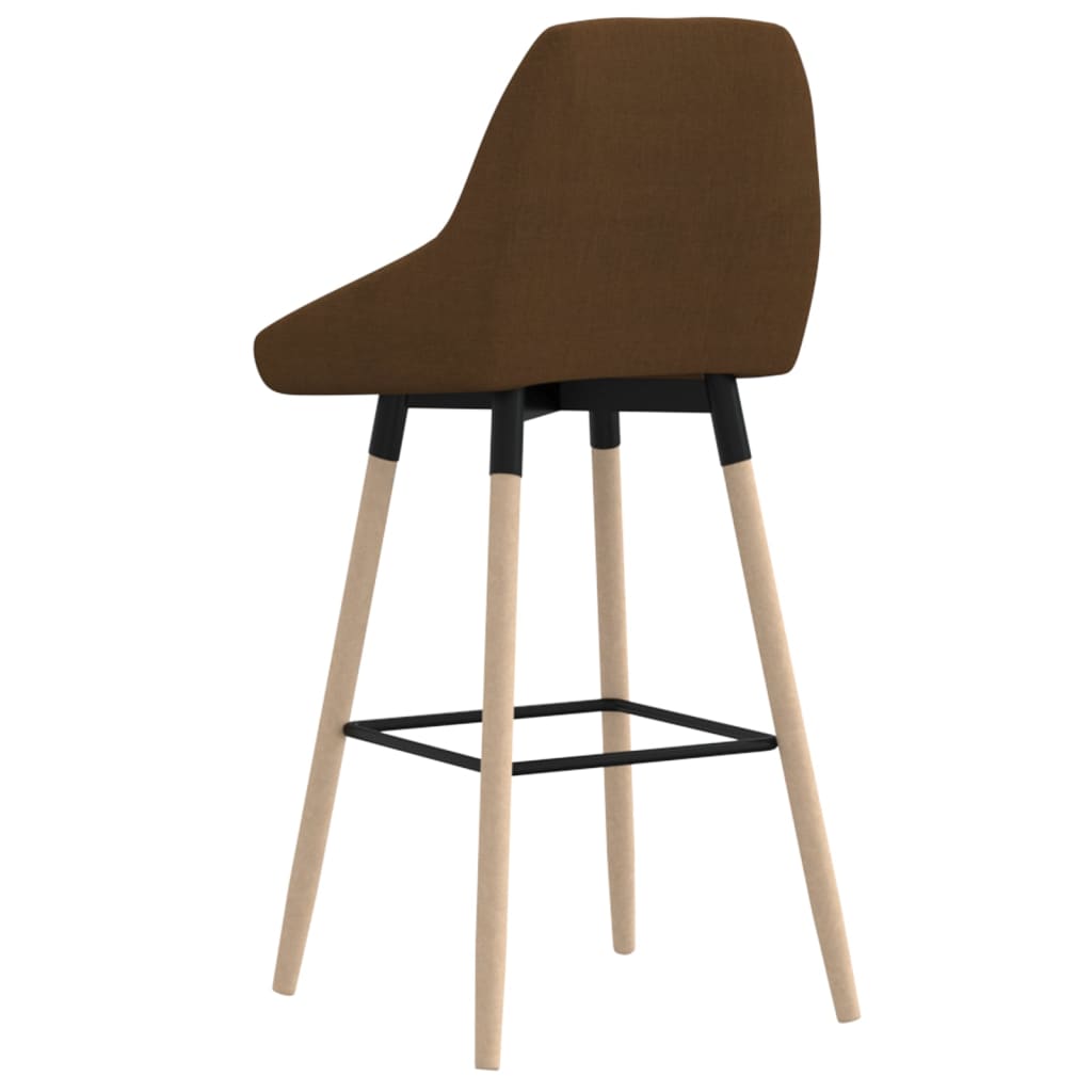 vidaXL Barová stolička hnedá látková
