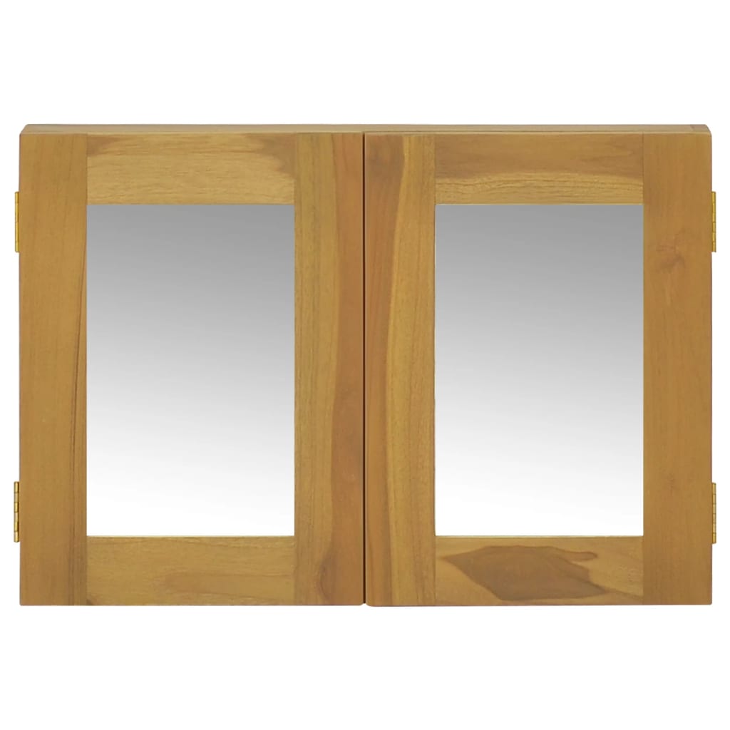 vidaXL Zrkadlová skrinka 60x10x40 cm masívne tíkové drevo