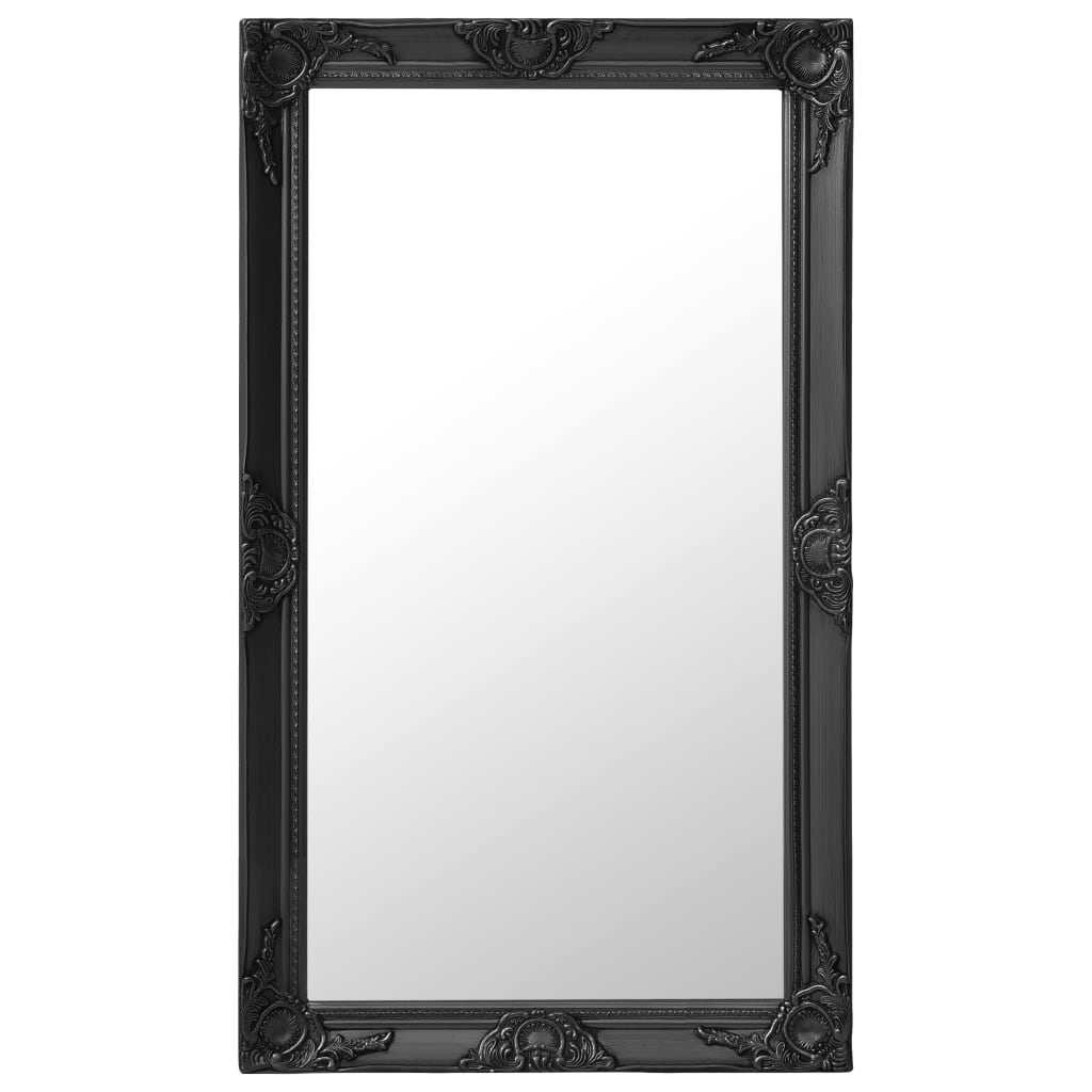 vidaXL Nástenné zrkadlo v barokovom štýle 60x100 cm čierne