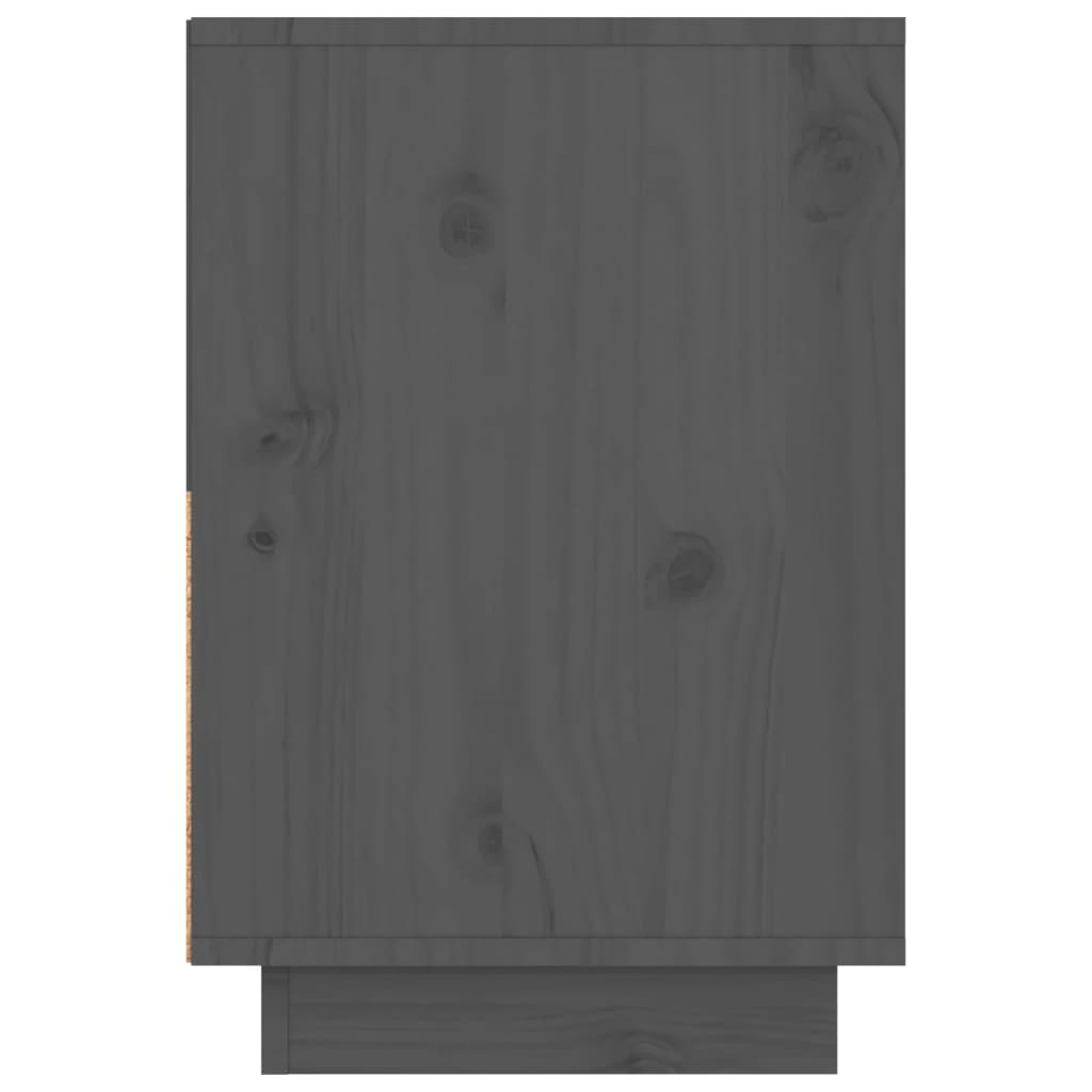 vidaXL Nočné stolíky 2 ks sivé 60x34x51 cm masívne borovicové drevo