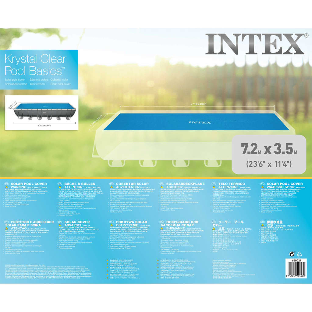Intex Solárna bazénová plachta, obdĺžniková 732x366 cm