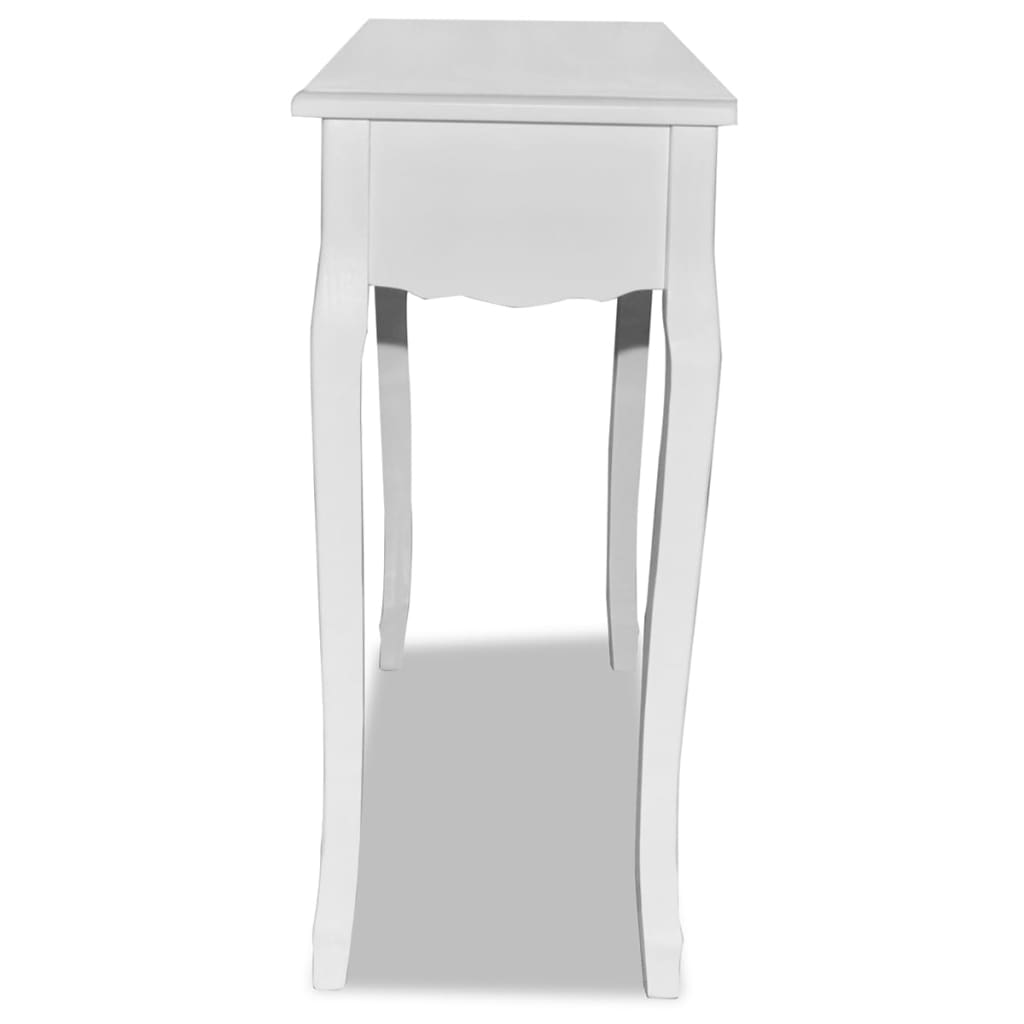 vidaXL Konzolový stolík, biely
