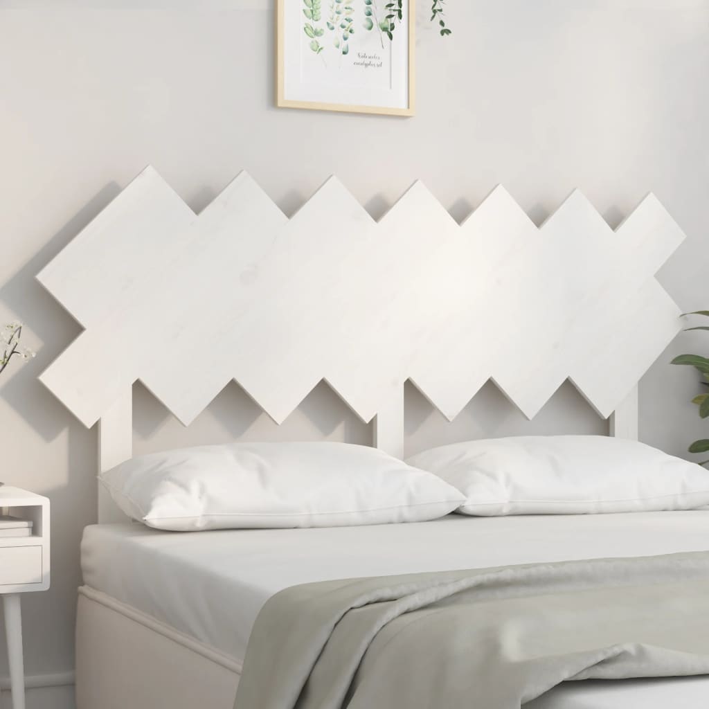 vidaXL Čelo postele biele 151,5x3x81 cm masívna borovica