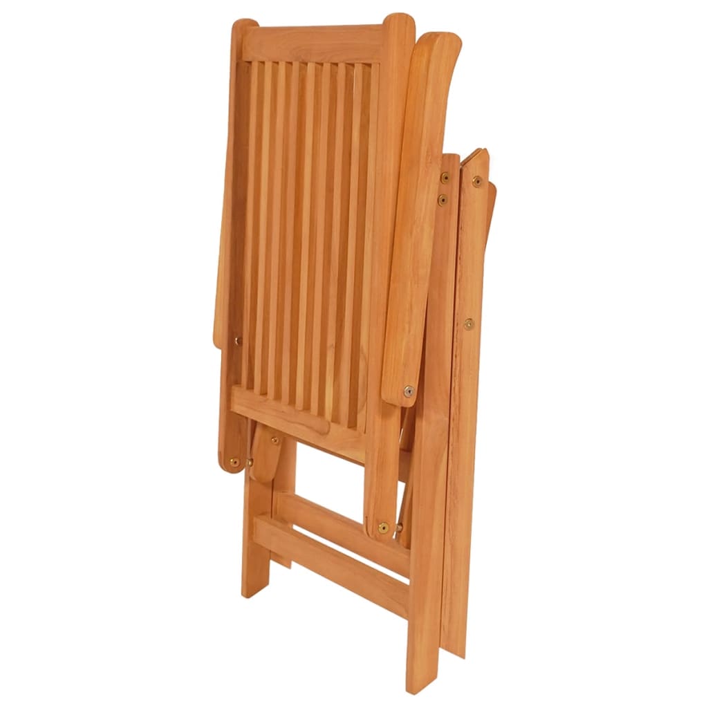 vidaXL Záhradné stoličky 4 ks kráľovské modré podložky teakový masív