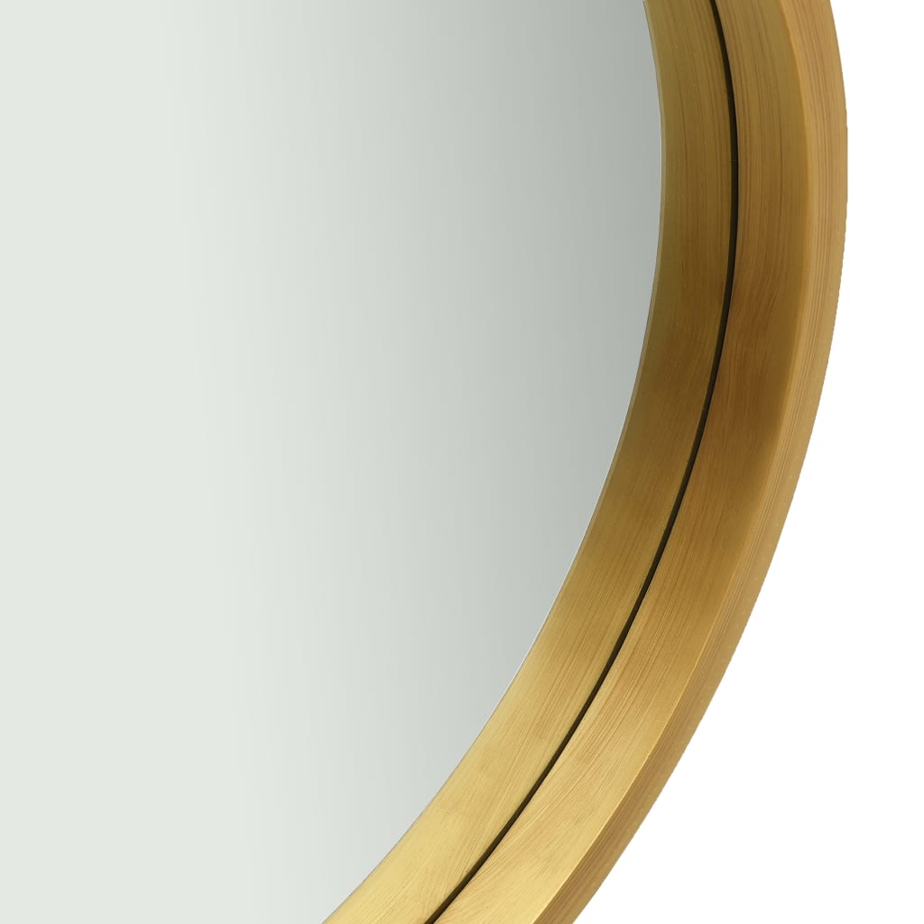 vidaXL Nástenné zrkadlo s popruhom zlaté 40 cm