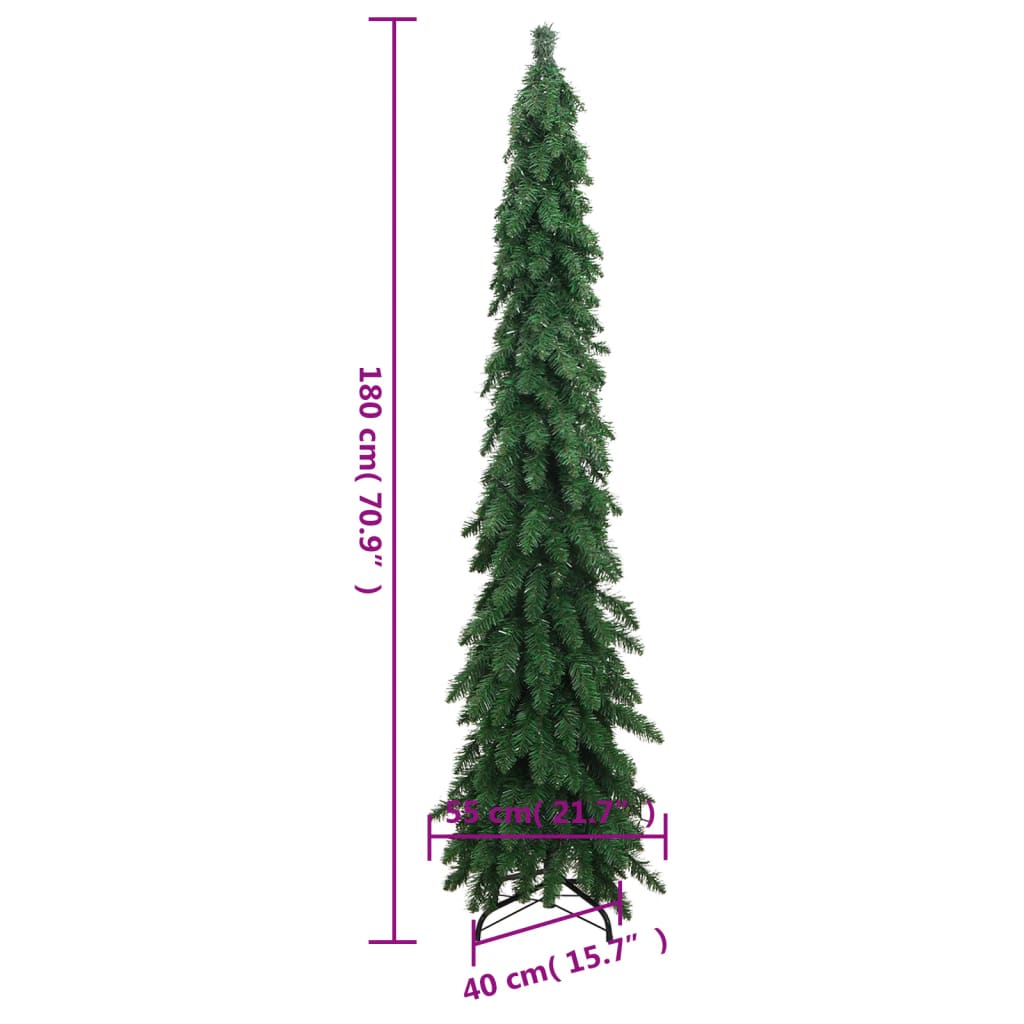 vidaXL Osvetlený umelý vianočný stromček so 100 LED 180 cm