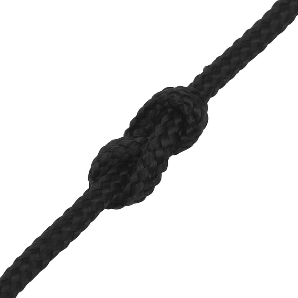 vidaXL Lodné lano čierne 2 mm 50 m polypropylén