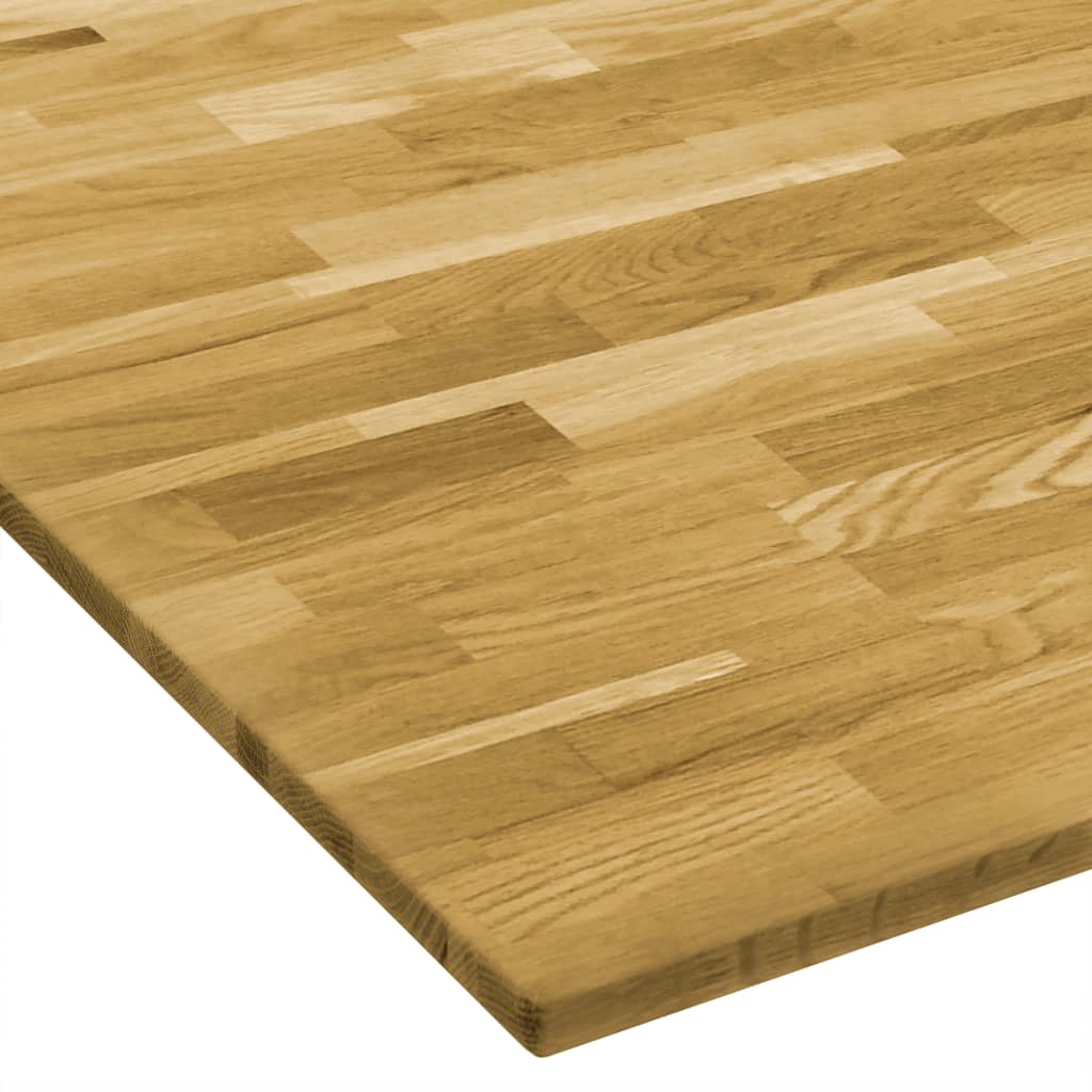 vidaXL Stolová doska dubové drevo štvorcová 23 mm 80x80 cm