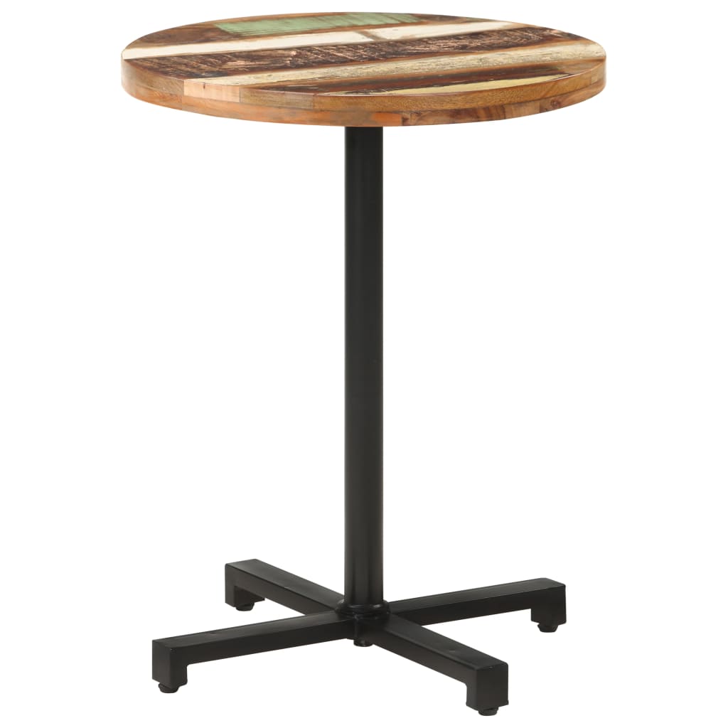 vidaXL Bistro stôl okrúhly Ø60x75 cm recyklovaný masív