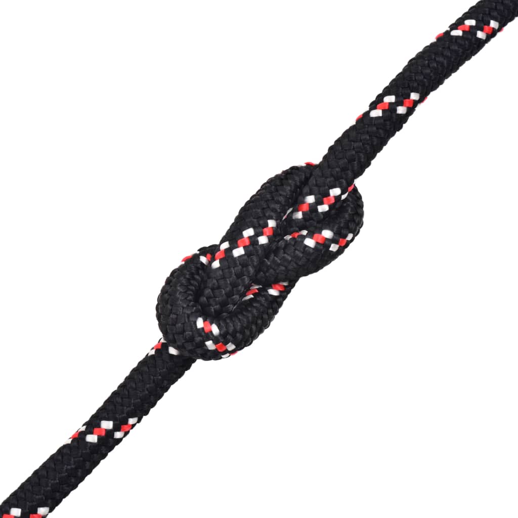 vidaXL Lodné lano, polypropylén, 6 mm, 100 m, čierne