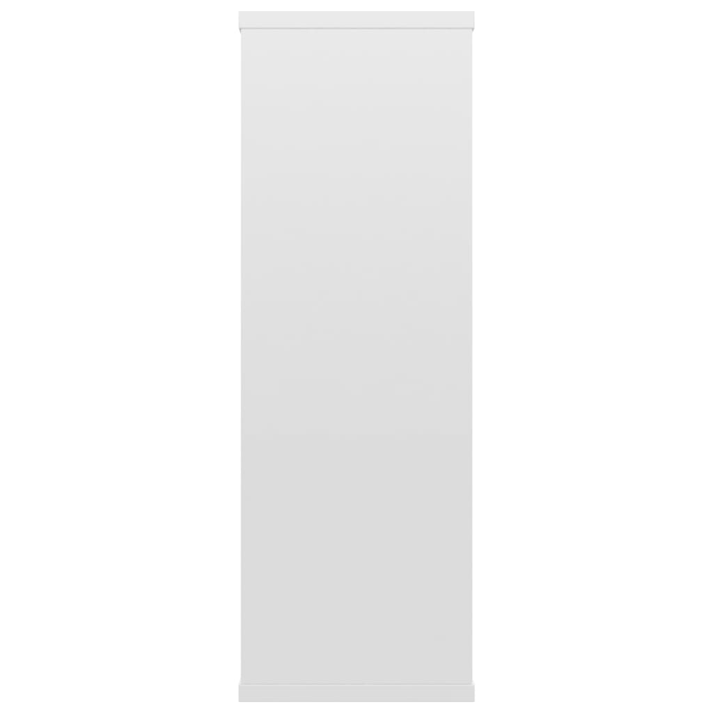 vidaXL Nástenné police, lesklé biele 104x20x58,5 cm, drevotrieska