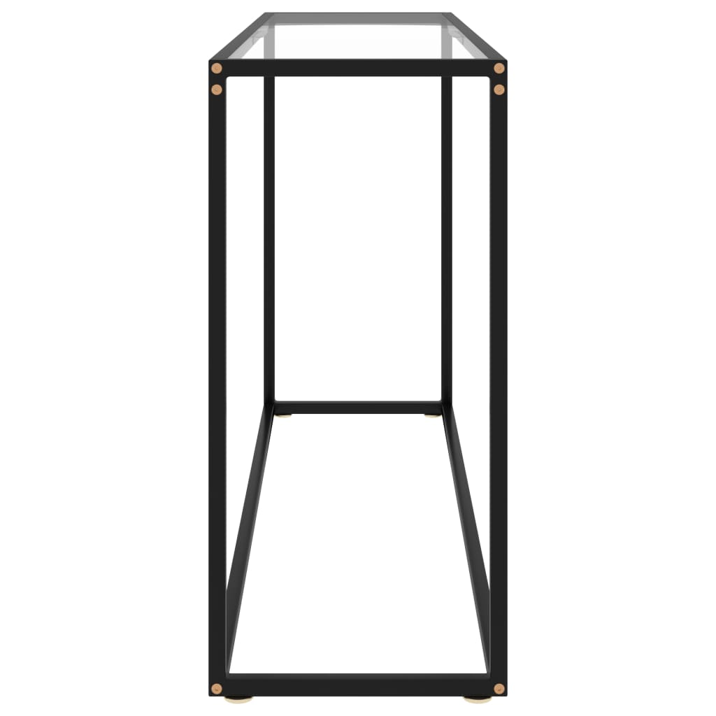 vidaXL Konzolový stolík priehľadný 120x35x75 cm tvrdené sklo