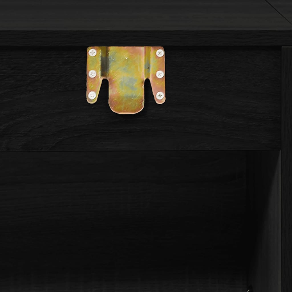 vidaXL 7-dielna sada kúpeľňového nábytku čierna kompozitné drevo