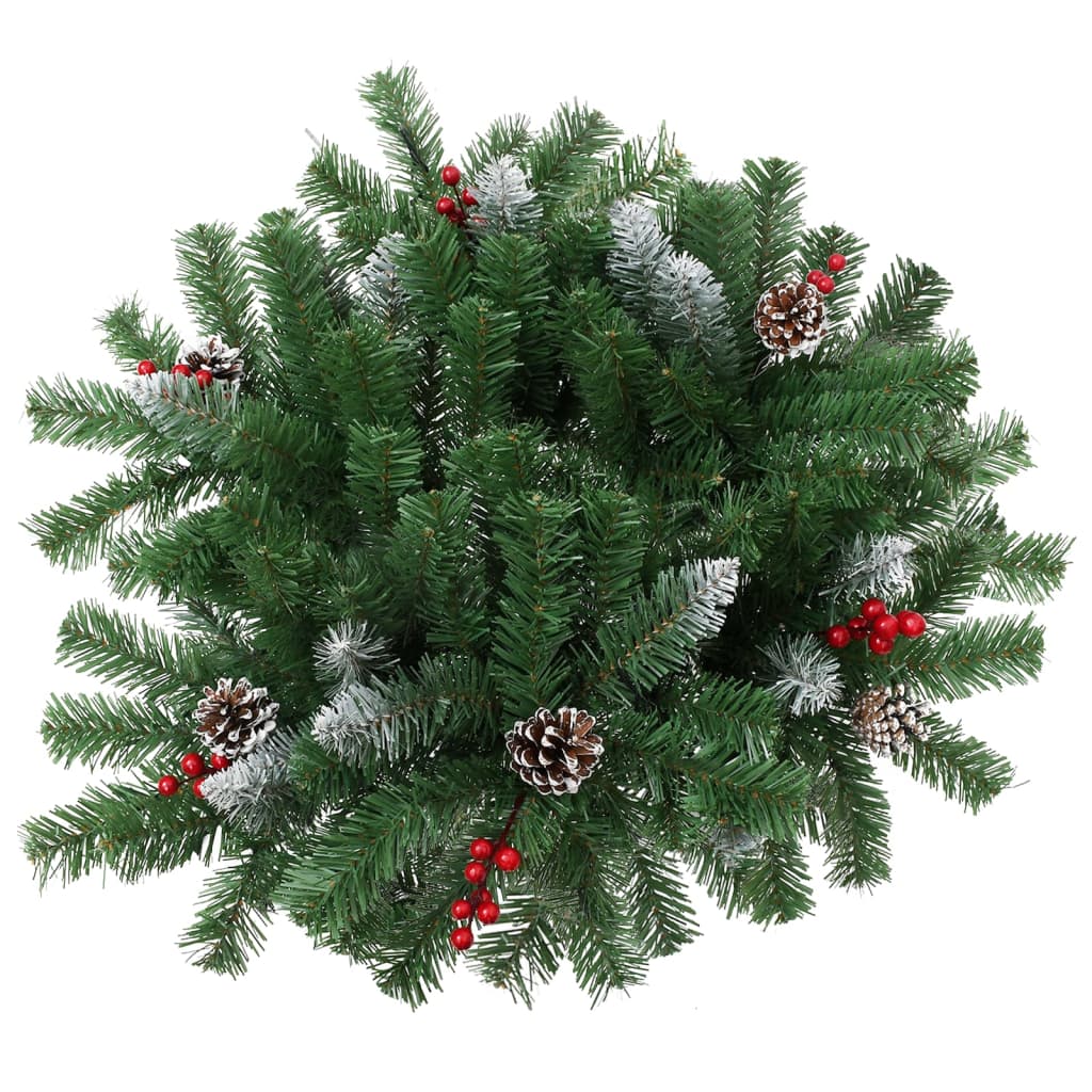 vidaXL Umelá vianočná ozdoba stromček a vetvičky zelená 40 cm PVC