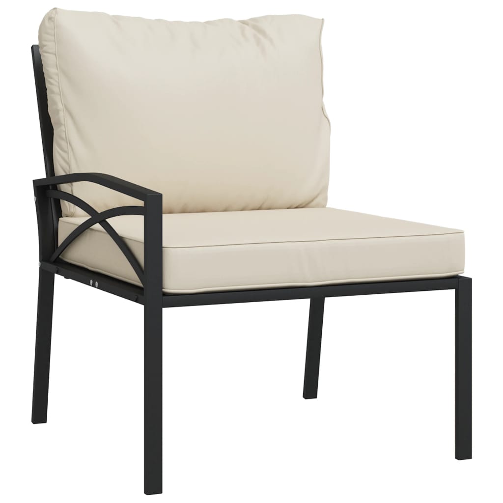 vidaXL Záhradné stoličky s pieskovými vankúšmi 2 ks 62x75x79 cm oceľ