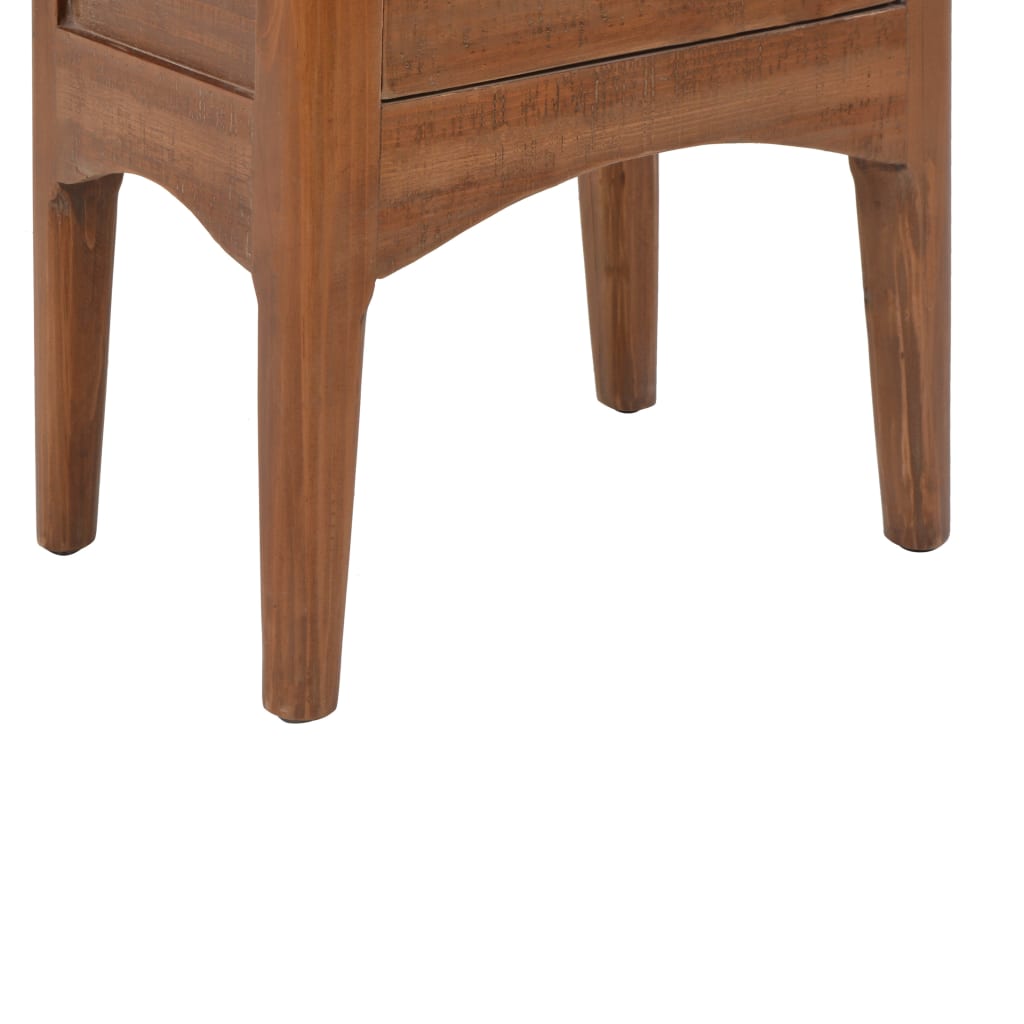 vidaXL Nočný stolík z jedľového dreva 40x29x68 cm hnedý