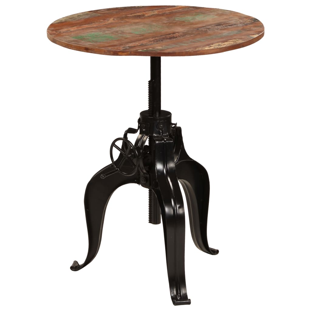 vidaXL Barový stôl, recyklovaný masív 75x(76-110) cm